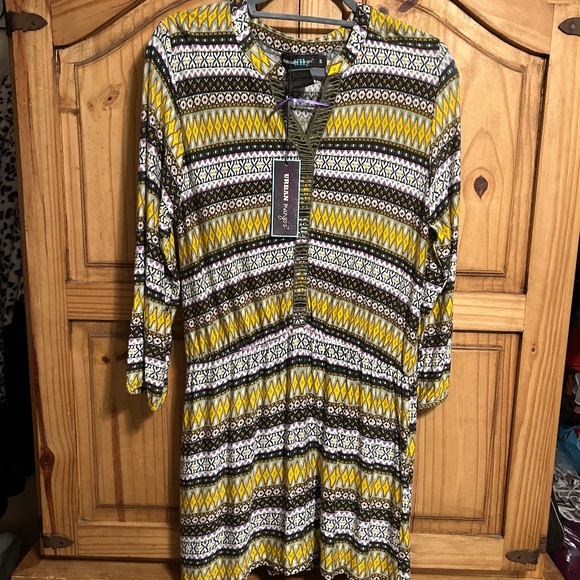 NWT Urban Mangoz Print Dress - Picture 1 of 5